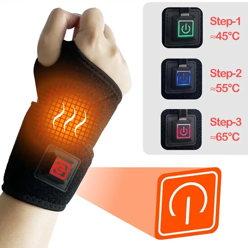 

Heating Wrist Protector Sports Protection Breathable Support Sleeve Hand Joint Brace Tool Heat Health Care Device