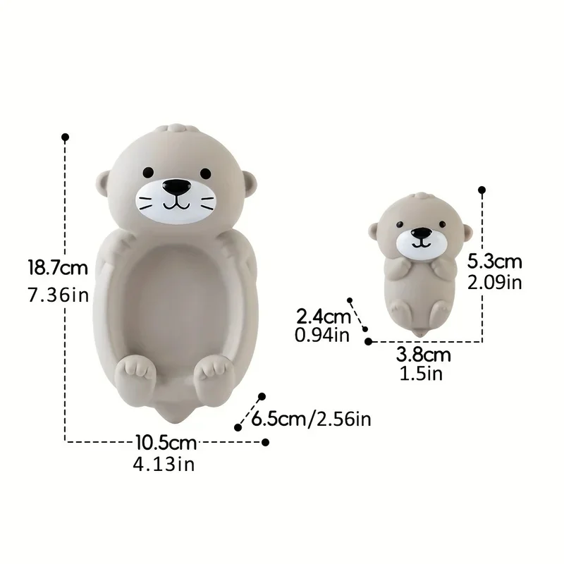 Sealed Floating Otter & Duck Baby Bath Toy Kids Bathroom Animal Water Play Toy Sensory Comfort Swimming Pool Toy for Toddlers