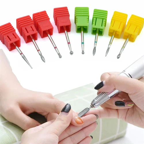 Juego de brocas para uñas, fresa de diamante, accesorio de manicura, máquina eléctrica de pedicura, cepillo para uñas, herramientas de rebabas, 10 Uds.