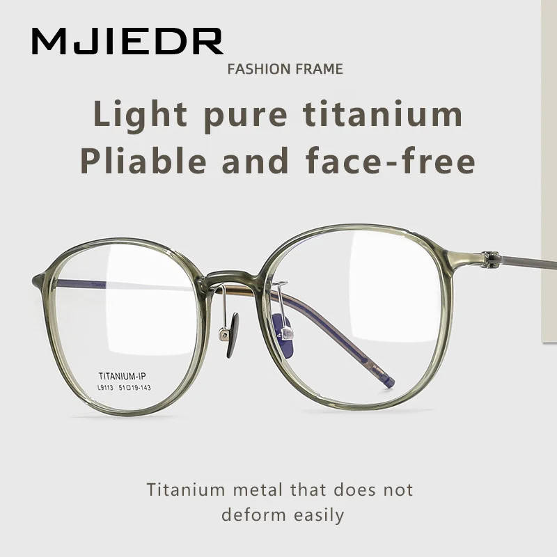 

2024 New Ultralight Titanium TR90 Myopia Glasses Retro Round Optical Prescription Eyeglasses Frame Men And Women