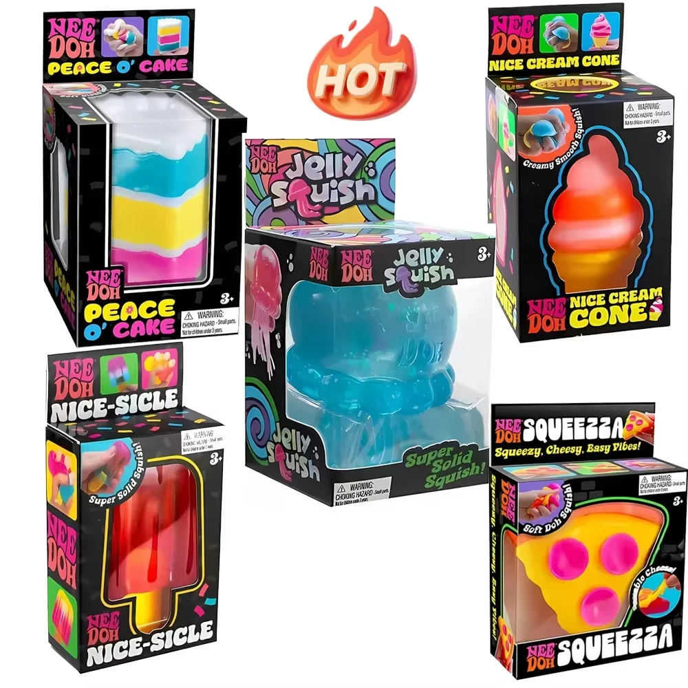 Brinquedo de Gel de Alta Densidade em Formato de Cubo Quadrado, Bola Anti-stress Macia para Descompressão e Alívio do Estresse, Brinquedo Sensorial de Apertar