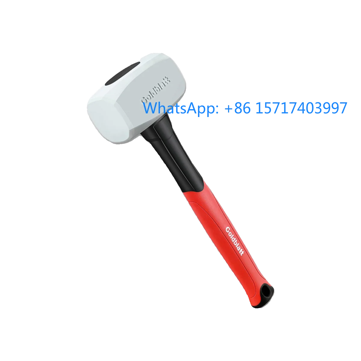 United States Goldblatt non-rebound installation hammer Shockproof rubber leather hammer Soft handle woodworking hammer