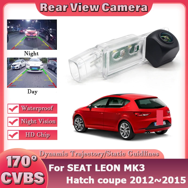 

Автомобильная камера заднего вида Starlight ночного видения для SEAT LEON MK3 Hatch Coupe 2012 ~ 2017 2013 2015, автомобильная камера резервного номерного знака