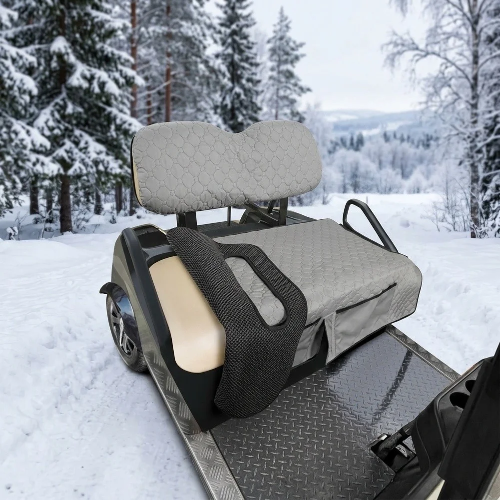 Fit For Golf Cart Seat Blanket with 2 Side Pockets Non Slip Dots and Handle Cutouts 50.5 x 31.7 Inch Dimensions