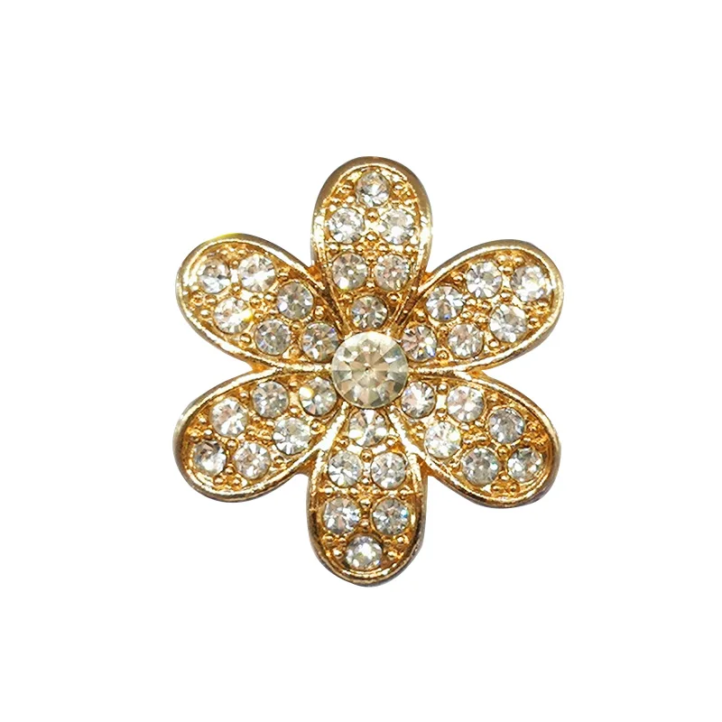 1pcs Designer Golden Chain Metal Luxury Shoe Charms Flowers Decorations Pins for Women Girls Shoes Accessories Clog Buckle Gifts image 2