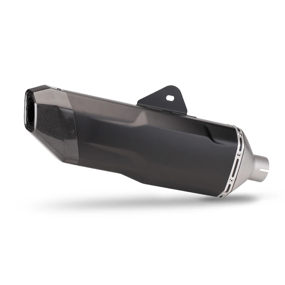 

51mm Universal Motorcycle Exhaust Muffler Dirt Bike Exhaust Carbon Fiber Tip Muffler for XMAX FZ6 Z900 Ninja400 Ninja250 Mt15