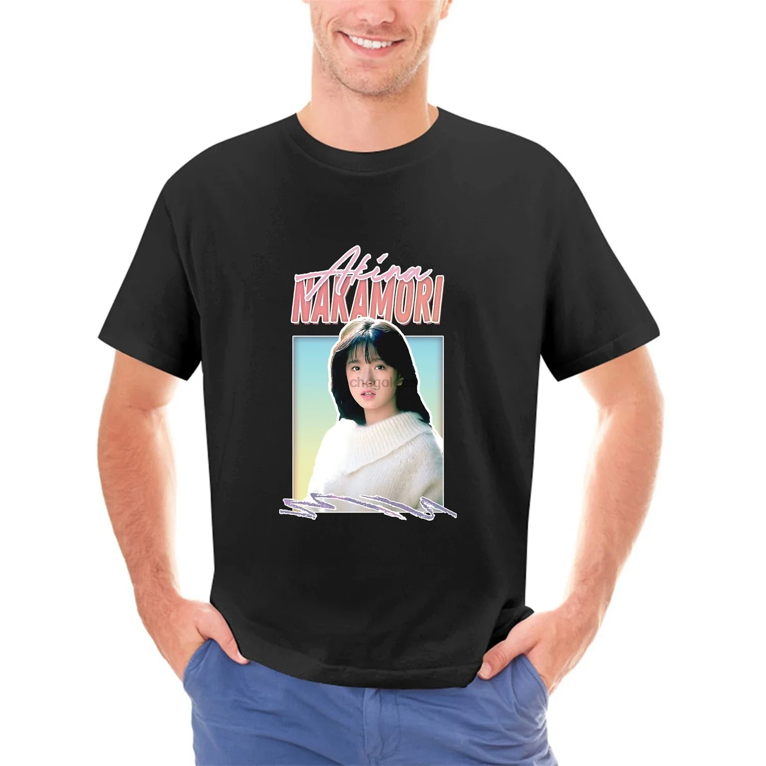 Akina Nakamori Retro Style J Pop Music Fan Design Popular T-Shirt Crewneck 100% Cotton Tees Tees Cotton Tops Casual Top