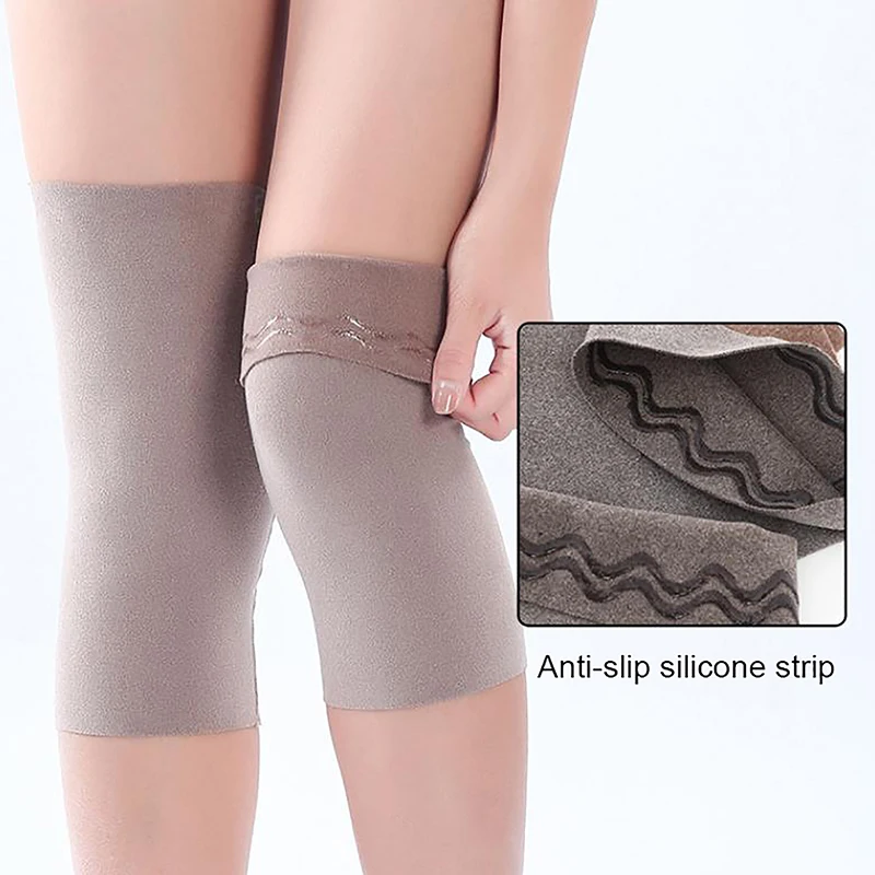 

〔BGS3〕1 pair Winter Knee Warmers Fleece Lined Thermal Support for Arthritis Pain Relief Men Women Old People