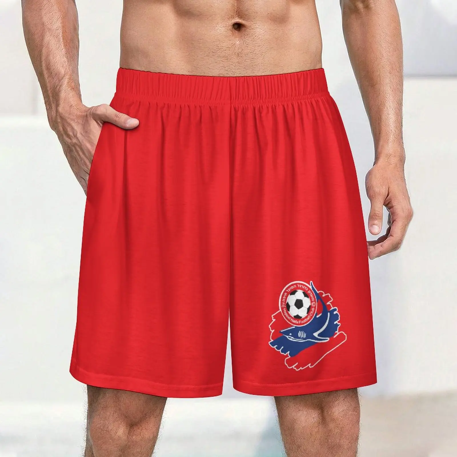 

Israel Hapoel Haifa Summer Pajama Trousers Shorts Half Pants For Men Sleep Home Wear Breathable Comfort Casual Sport Fitness