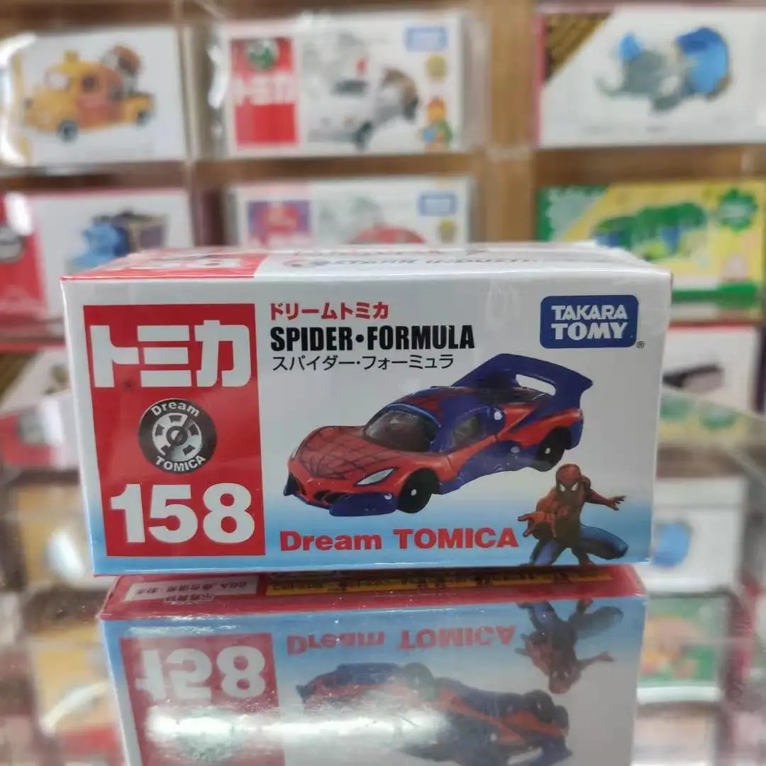 Takara Tomy Tomica Premium TP Scale Car Model Marvel Spider-Man Roadster No. 158 Kids Room Decor Halloween Xmas Gift Toys