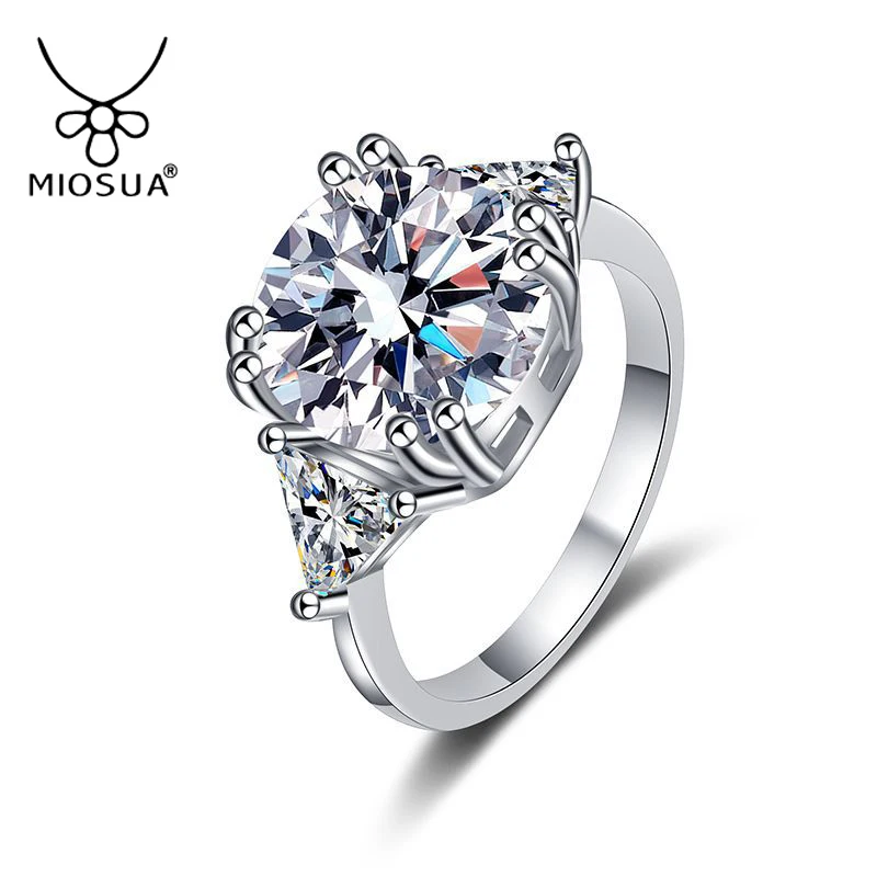 

5 Carat Moissanite Ring 925 Sterling Silver Pigeon Egg-diamond Ring D Color Gemstone Wedding Engagement Fine Jewelry