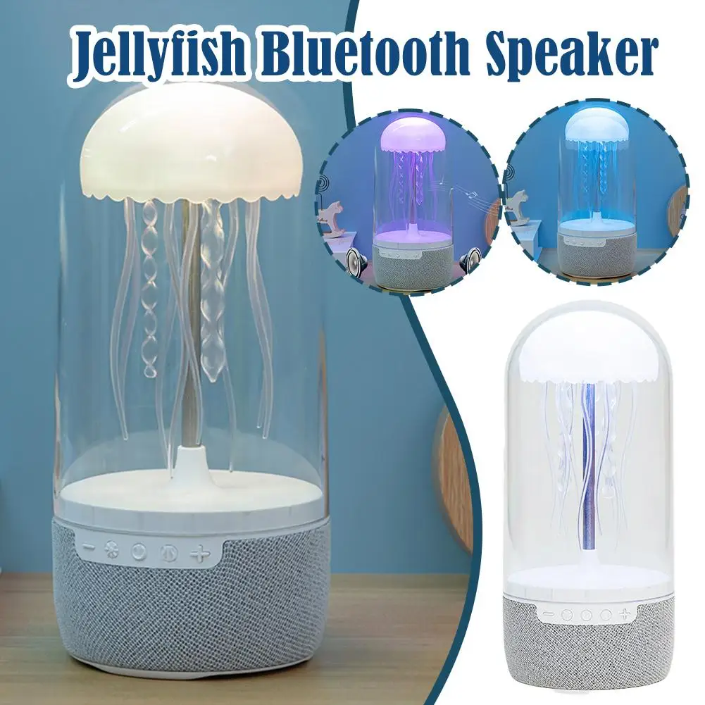 Creative Jellyfish Mood Light With Bluetooth 5.0 Speaker Speaker Wireless Speaker 3D Surround Music Player Audio Home Decoration