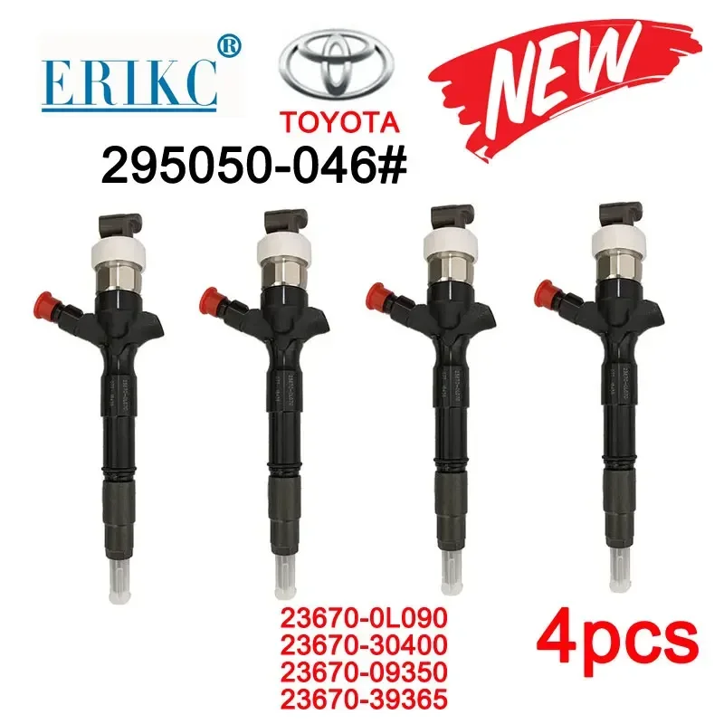 4PCS 295050-0460 Diesel Fuel Injector 23670-0L090 23670-30400 Common Rail Nozzle 23670-09350 23670-39365 For Denso Toyota Hilux