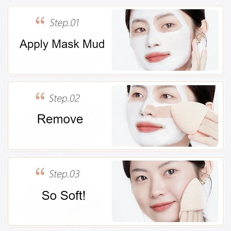 1Pc Natuurlijke Exfoliërende Gezicht Wassen Reiniging Bladerdeeg Flutter Sponzen Diepe Remover Om Hoofdband Cosmetische Sponzen Facial Clean Tool nieuwe