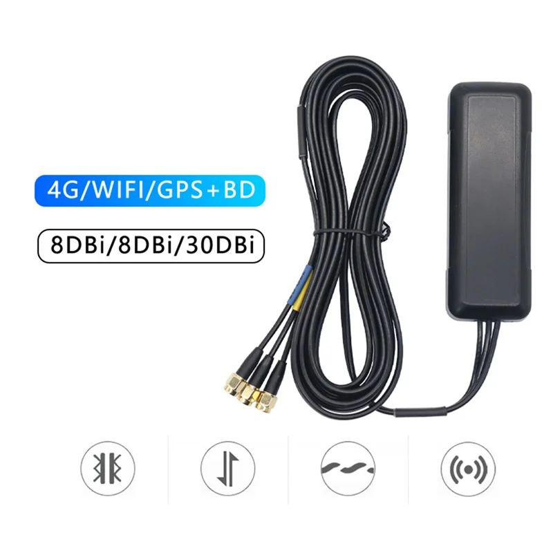 4G+GPS+WiFi Tri-Band Antenna Filter Outdoor Car Mobile Bluetooth Signal Booste Vehicle Satellite Navigation Enhancer