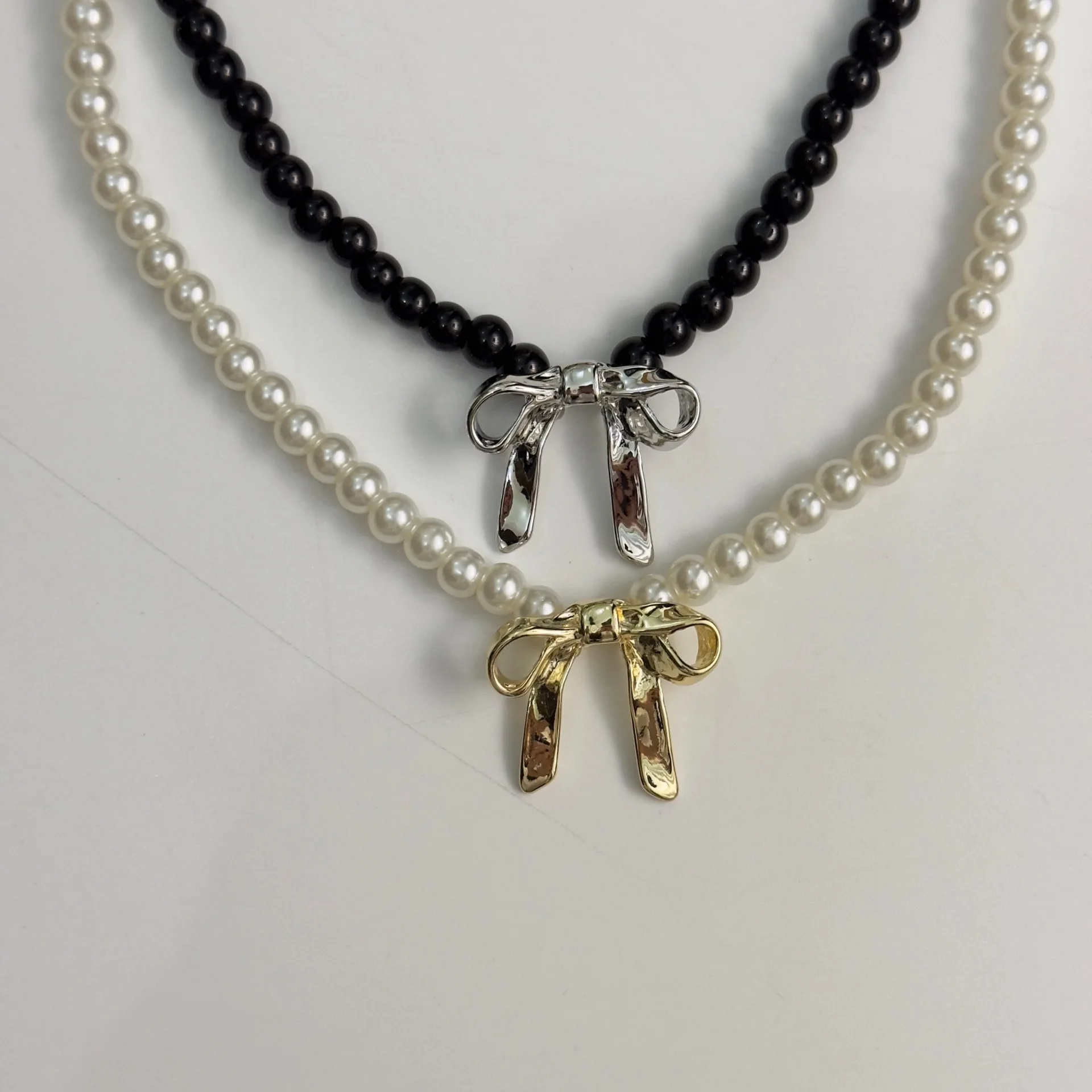 Korean Style Metal Bow Knot Series Sweet Cool Necklace