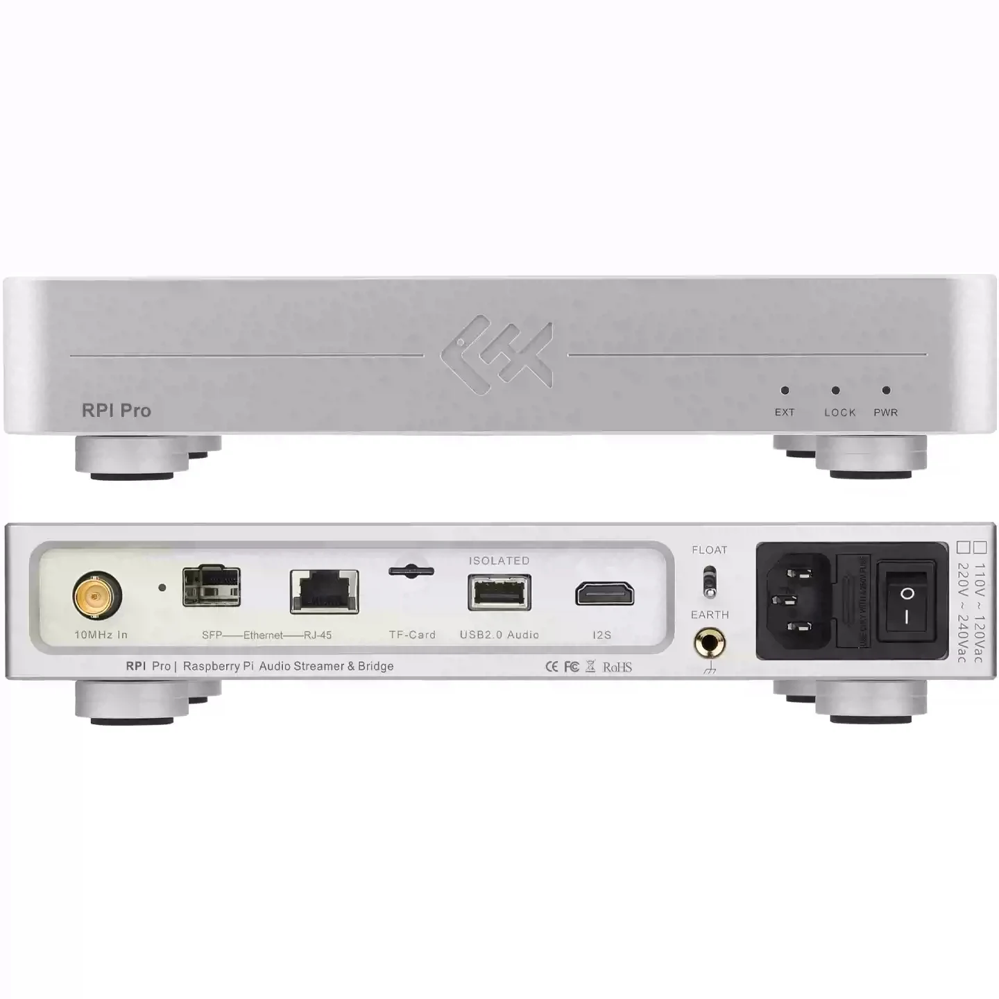 LHY-20 RPI Pro Hi-Fi Network Streamer/Bridge Raspberry Pi CM4 OCXO Clock SFP Fiber Port, Roon Bridge/HQPlayer NAA/UPnP/AirPlay