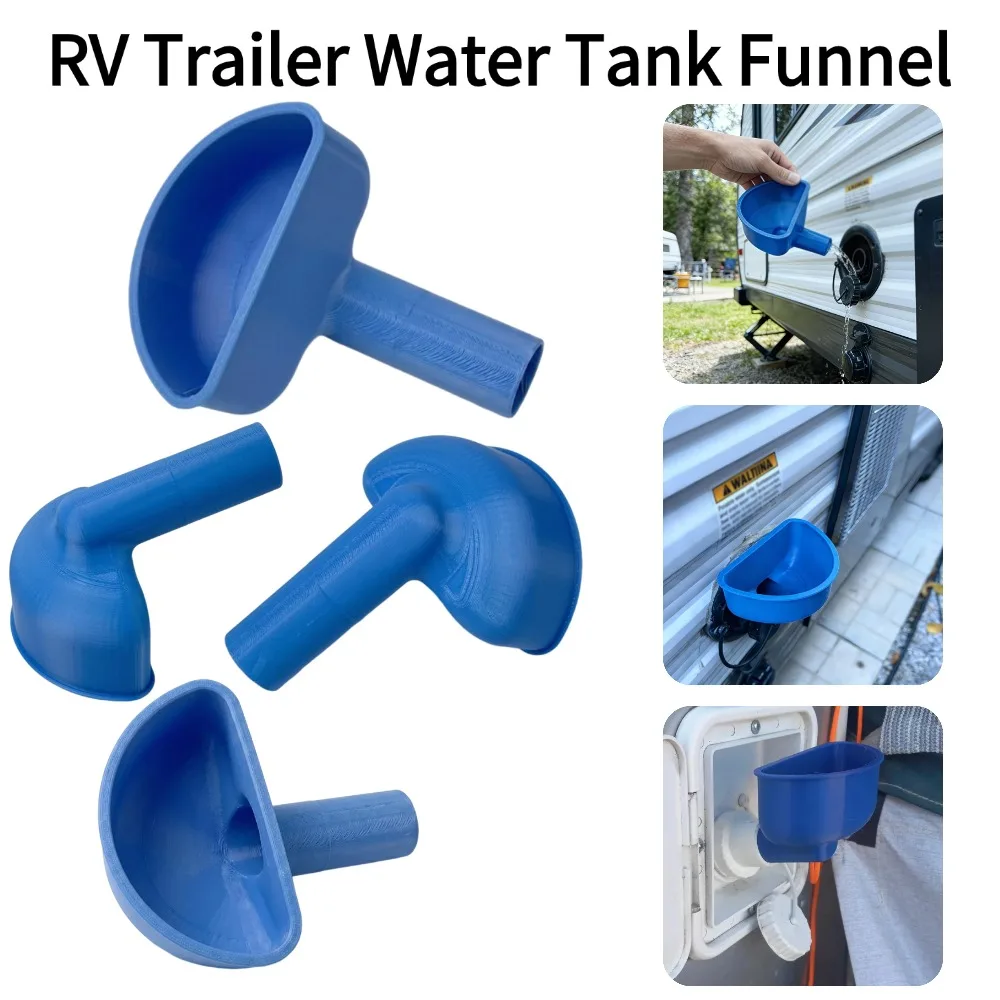 For RV Trailer Water Tank Funnel 3D Printed Universal Wide Application Easy Use Fresh Water Tank Filling Funnel RV Accessories