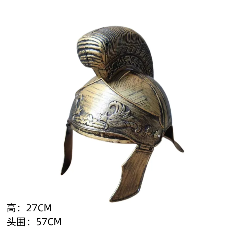 Middeleeuwse Ridder Gladiator Spartan Romeinse Krijger Grieks Kostuum Oude Romeinse Oorlog Spartaanse Krijger Helm Schild Krijger Ridder Cap