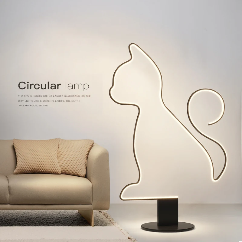 

Современный креативный дизайнерский торшер с изображением кота, диваны для гостиной, напольный столик, прикроватное внутреннее освещение, люстры