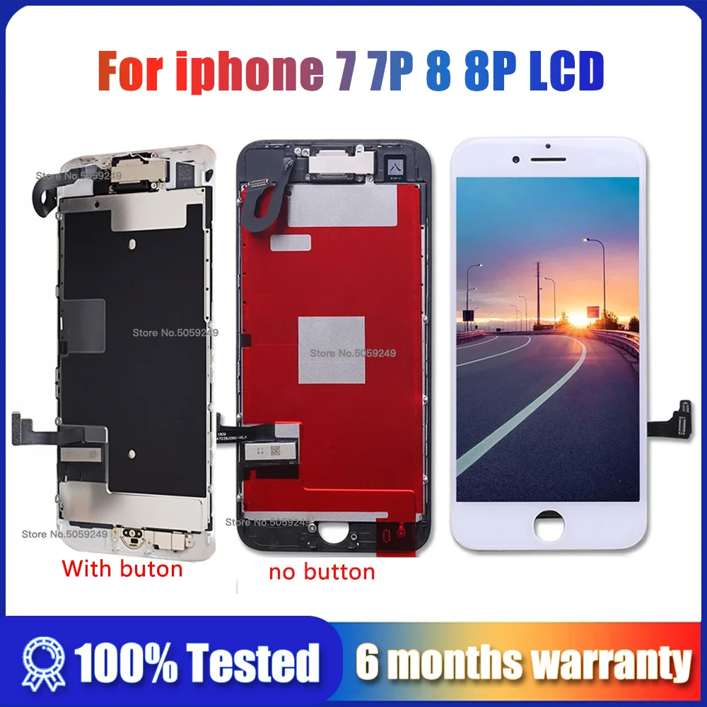 LCD Display For iPhone 7 8G 8 Plus 7G 7P 8P SE 2020 Touch Screen Digitizer Full Set Assembly LCD Camera Ear Speaker Home Button