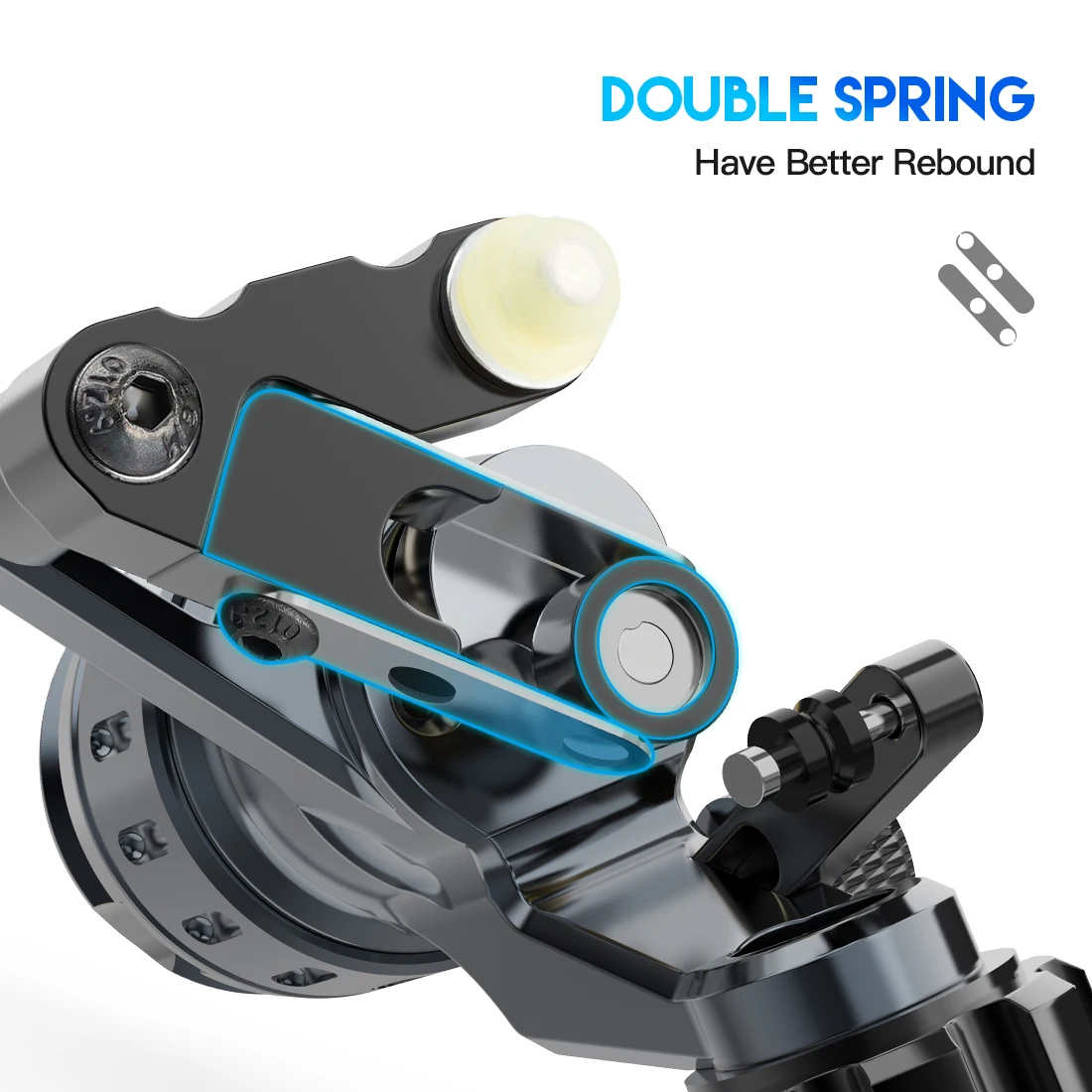 الصاري قوية مستقرة مزدوجة الربيع Coreless موتور RCA 4.0 مللي متر السكتة الدماغية طول الوشم آلة دوارة ماكياج الملحقات الدائمة