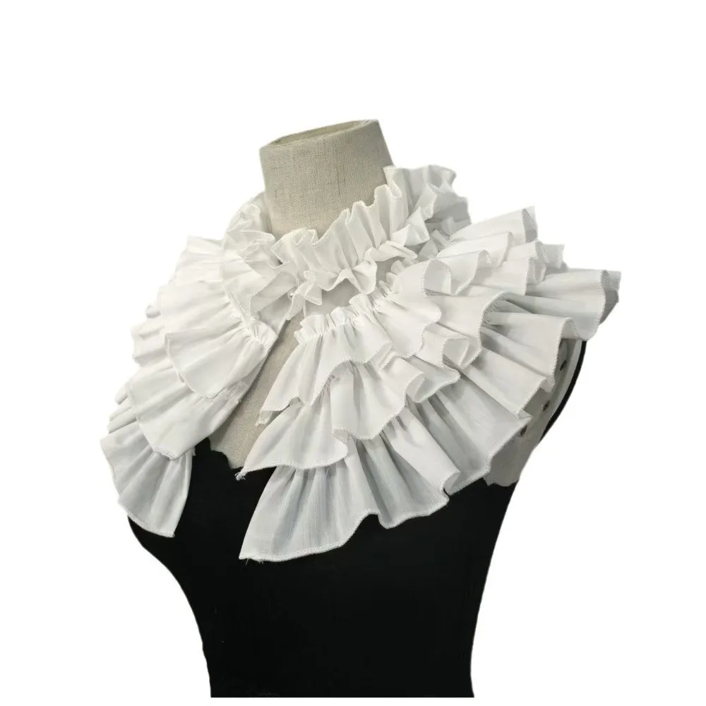 Multi-Layer Ruffle Detachable Collar Vintage Style Stand Collar Lace Collar Accessory French Style Exaggerated Design