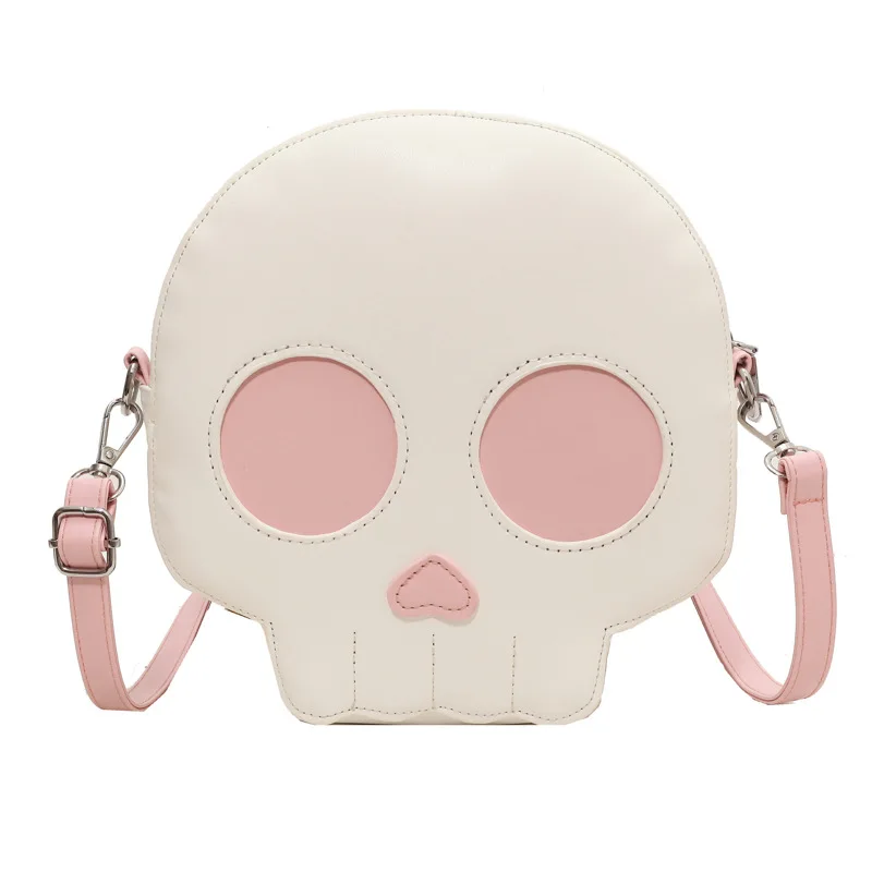 Novelty Halloween Ghost Bag Gift Women Gothic Shoulder Bag Devil Skull Funny Crossbody Bags Female Girls Ghost Handbags Purse