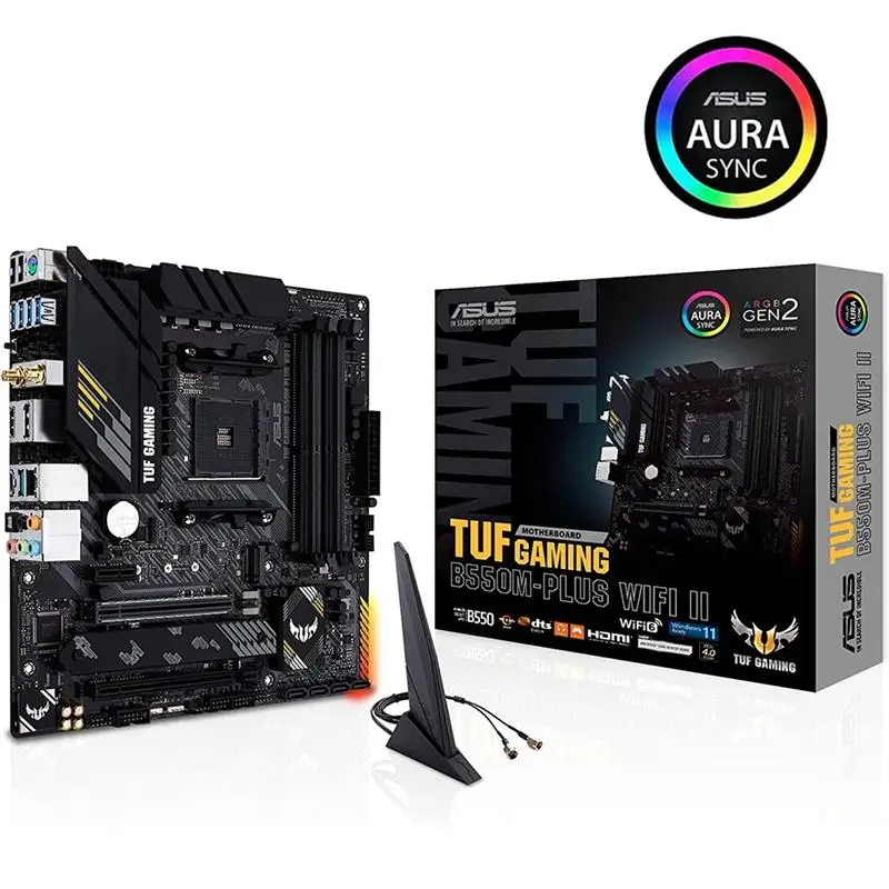 New! AMD TUF GAMING B550M PLUS (WI-FI) II Micro-ATX B550M Motherboard DDR4 4600 MHz 128G Mining Set AM4 Support AMD Ryzen CPU