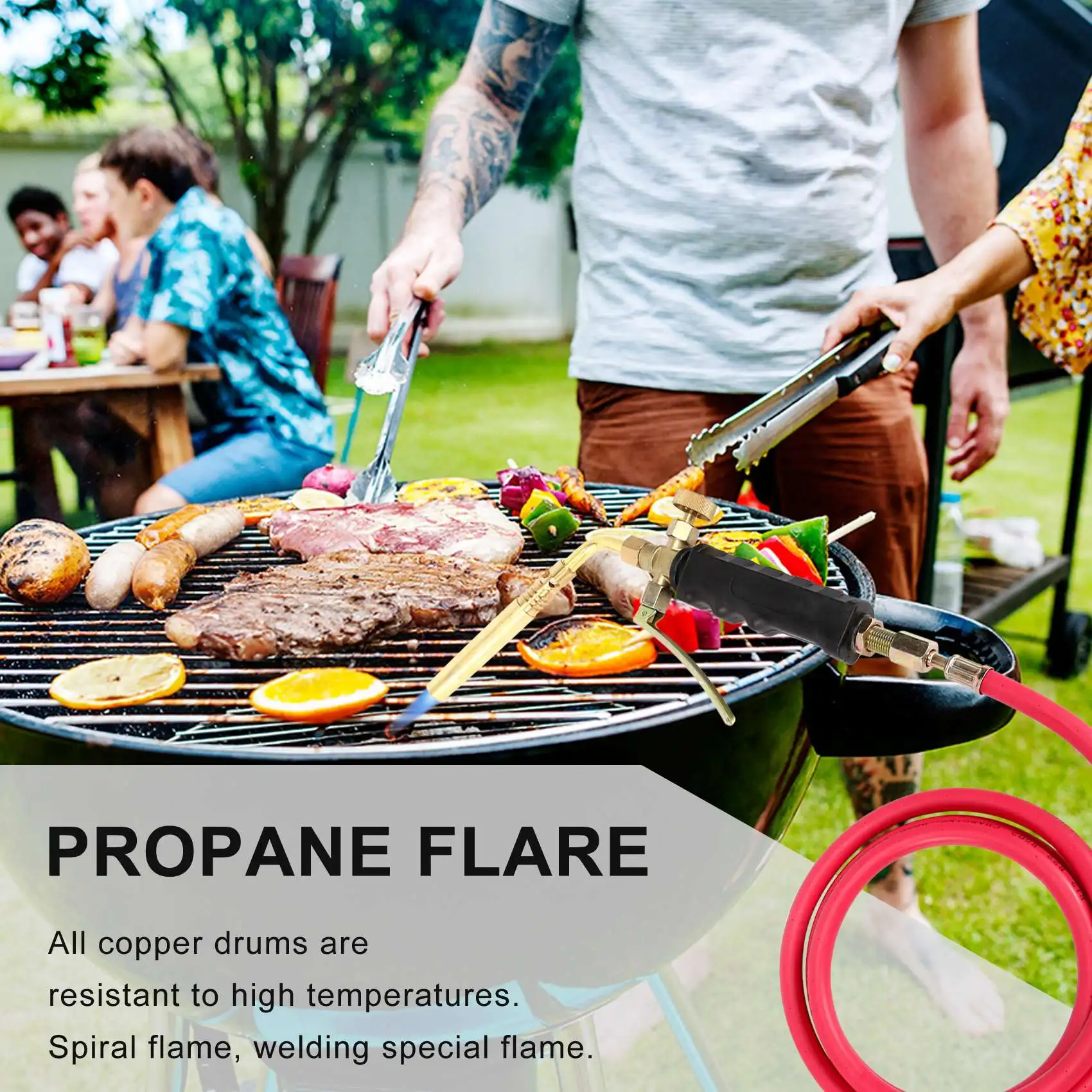 BVBV Antorcha de soldadura de soldadura de soldadura Antorcha de soldadura de propano MAPP con manguera de 1,6 M