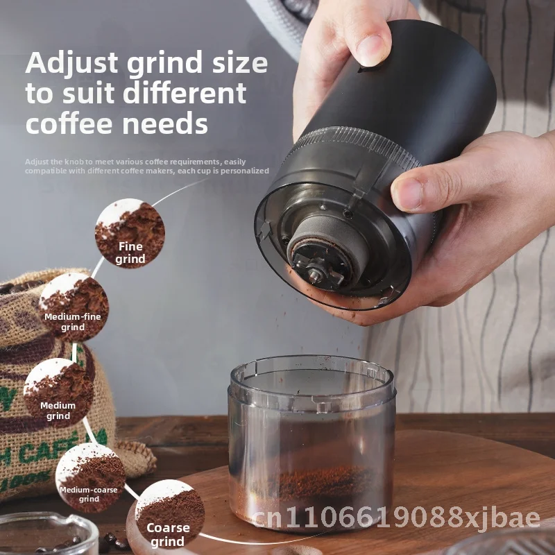 

Portable Electric Bean Grinder Coffee Mill USB Rechargeable Cross-Border Modern Minimalist Design for Home Office Cafe