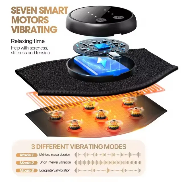 Portable Electric Heating Neck Massager, Cervical Pain Relief Pad for Dowager's Hump