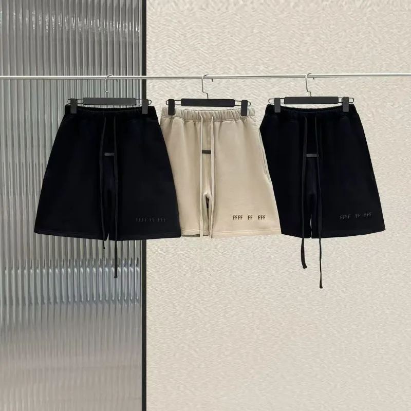 

Season 8 Classic Brand Main Line Men's Shorts Luxury Design 3D Silicone Letter Logo Shorts Fashion Couple Loose Cotton Shorts