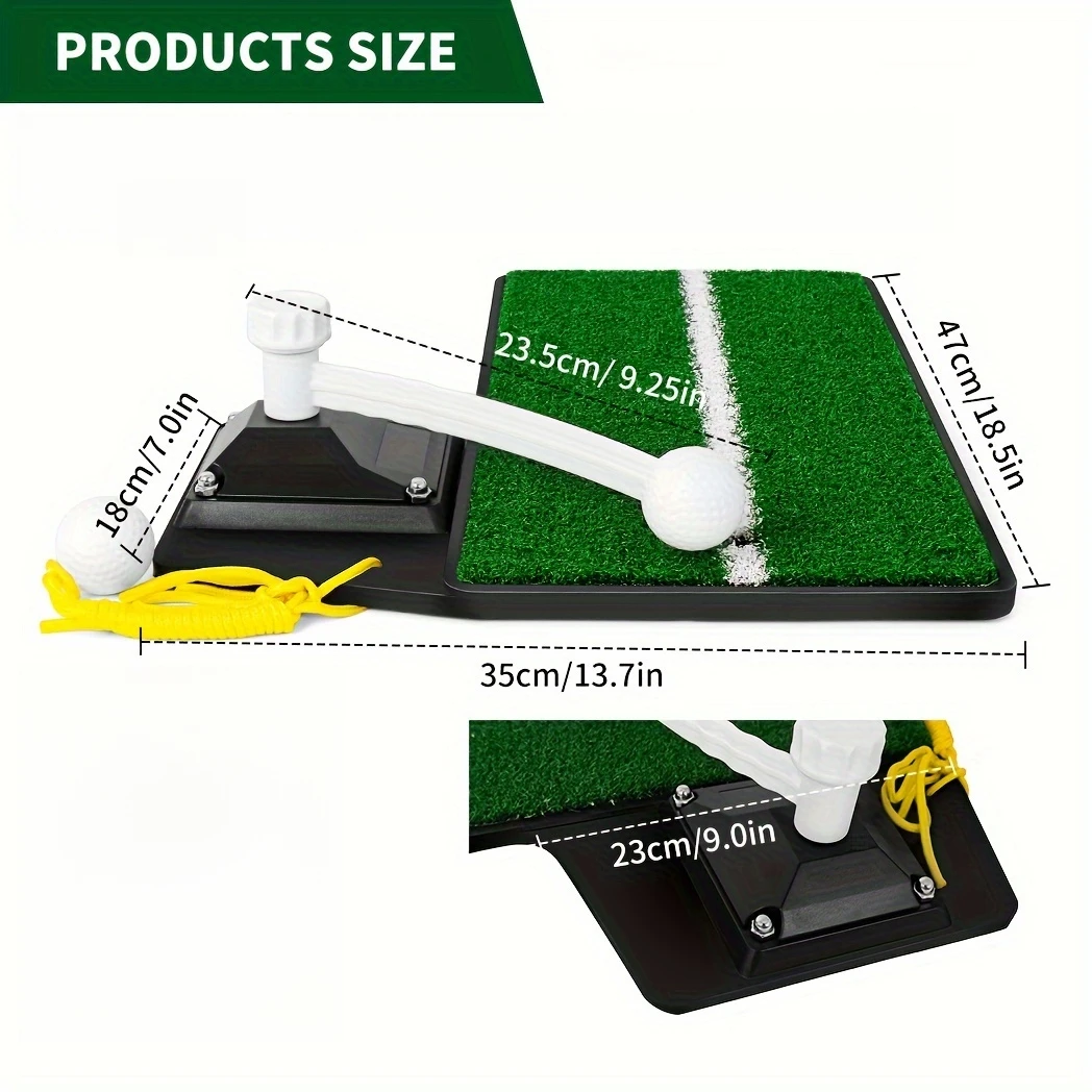 مدرب جولف سوينغ 2.0 - معدات تدريب جولف بارتفاع قابل للتعديل - حصيرة ممارسة التأرجح النقية - مدرب منزلي داخلي/خارجي #6