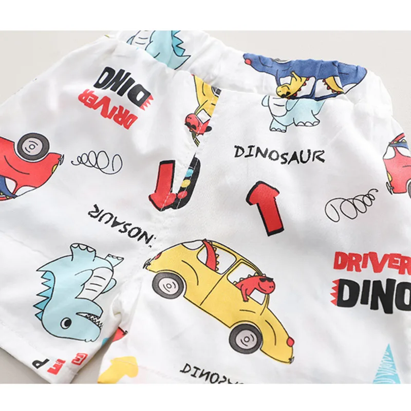 New Summer Baby Boys Clothes Suit Children Fashion Cartoon Shirt Shorts 2Pcs/Sets Toddler Casual Costume Infant Kids Tracksuits