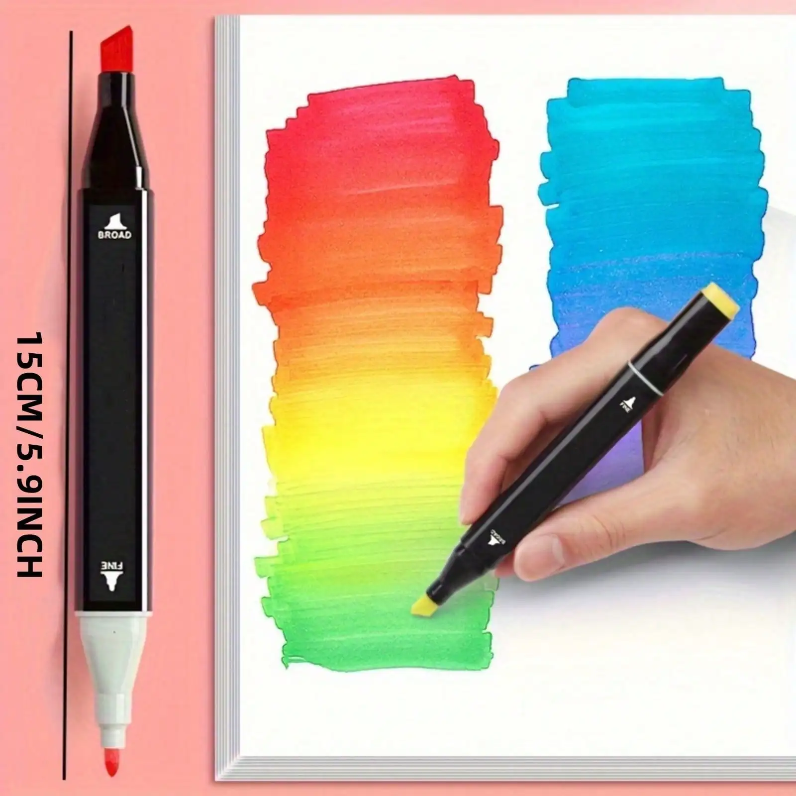 120 Colors Dual Tip Artist Alcohol Markers Set With Carrying Case - Perfect For Coloring, Drawing, Sketching, Card Making And Illustration - Perfect For Adults.