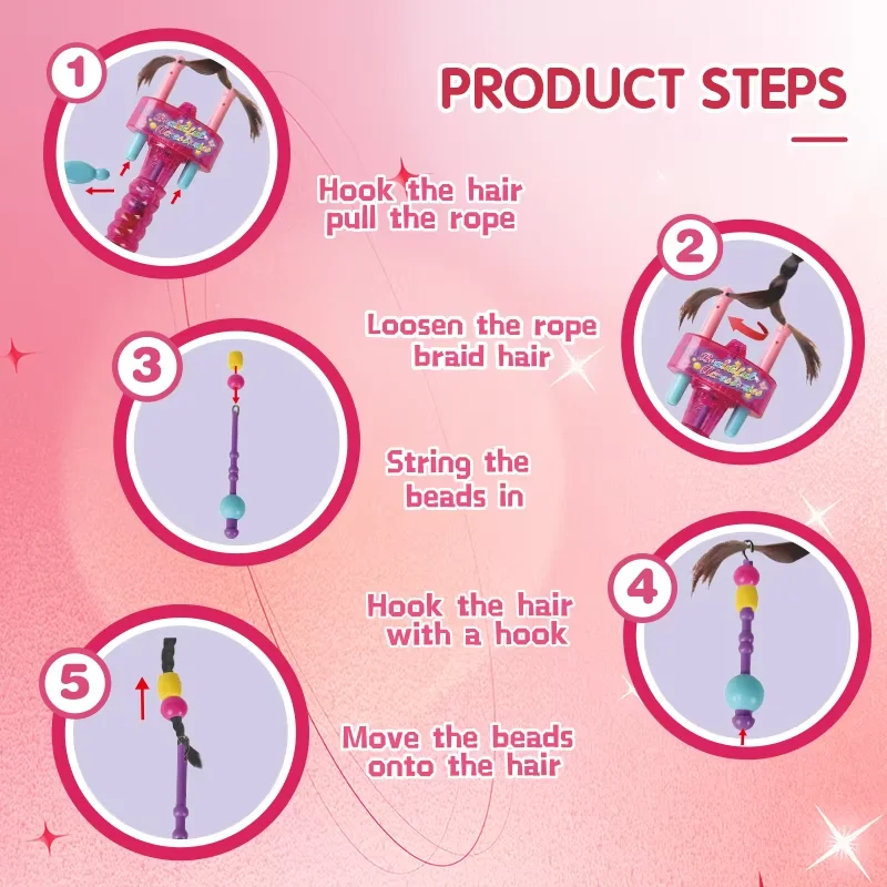 Máquina para trenzar el cabello DIY, herramienta de estilismo automática para niñas, decoración, juguete de vestir, accesorio para el cabello, regalos de navidad para niños
