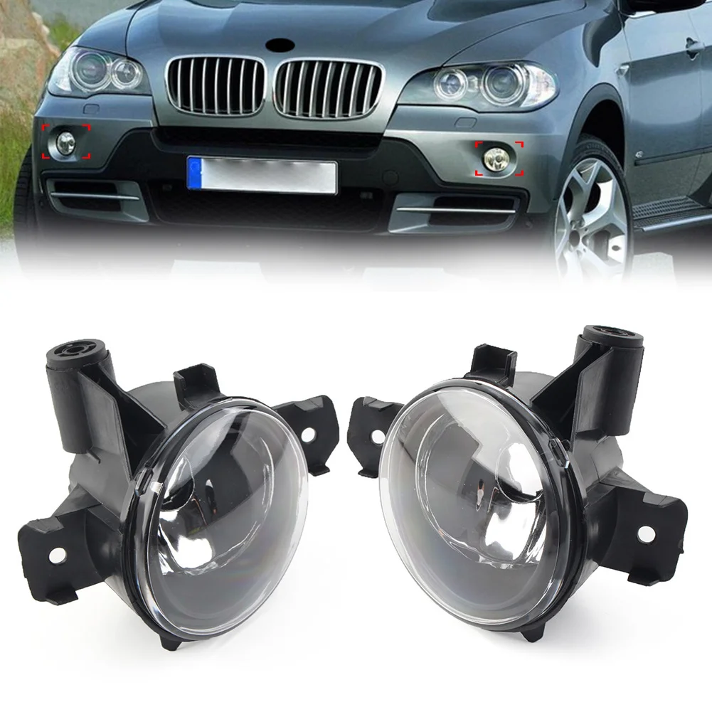 1 Pair Car Front Fog Light Fog Lamp Replacement For BMW 1 Series E81 E82 E87 E88 X1 E84 X3 E83 X5 E70 63176924655 63176924656