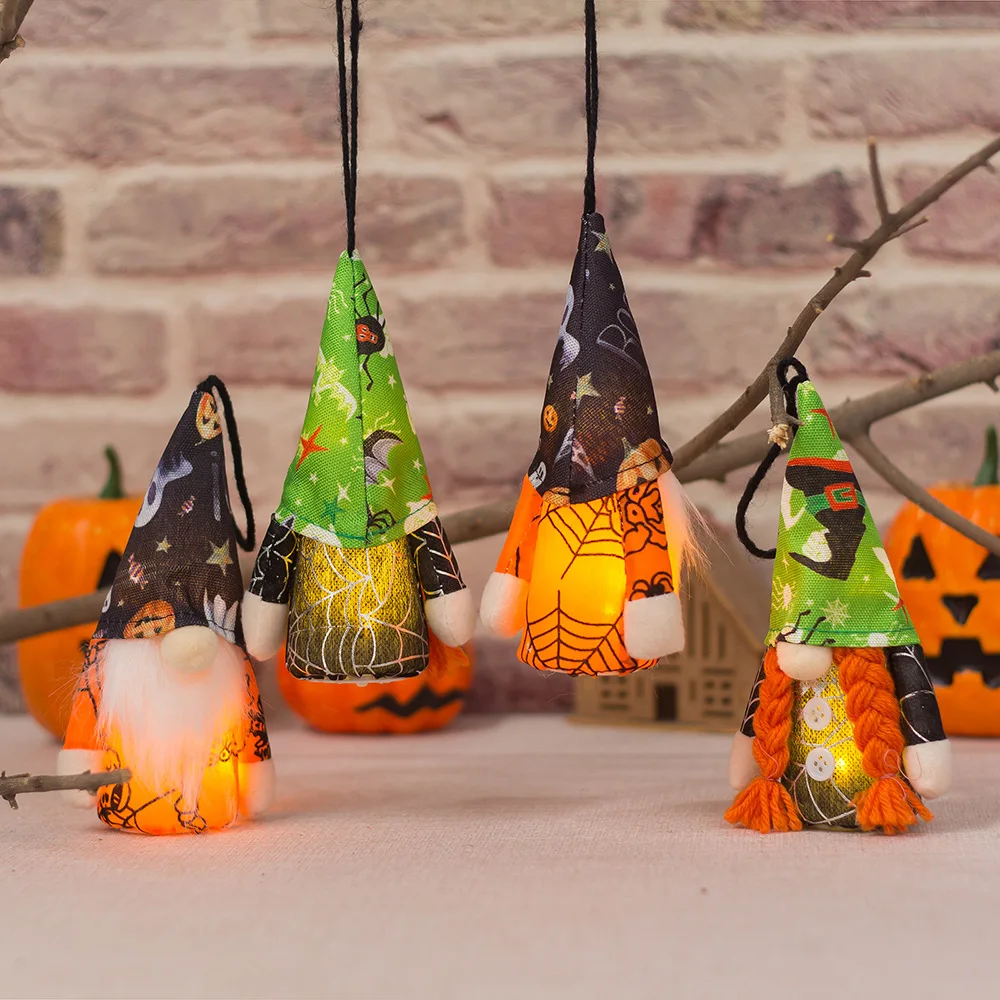 Giáng Sinh Trang Trí Đèn LED Dạ Quang Gnome Không Kén Khuôn Mặt Quốc Búp Bê Sang Trọng Đồ Chơi Cây Giáng Sinh Treo Trang Trí Navidad Năm Mới 2023
