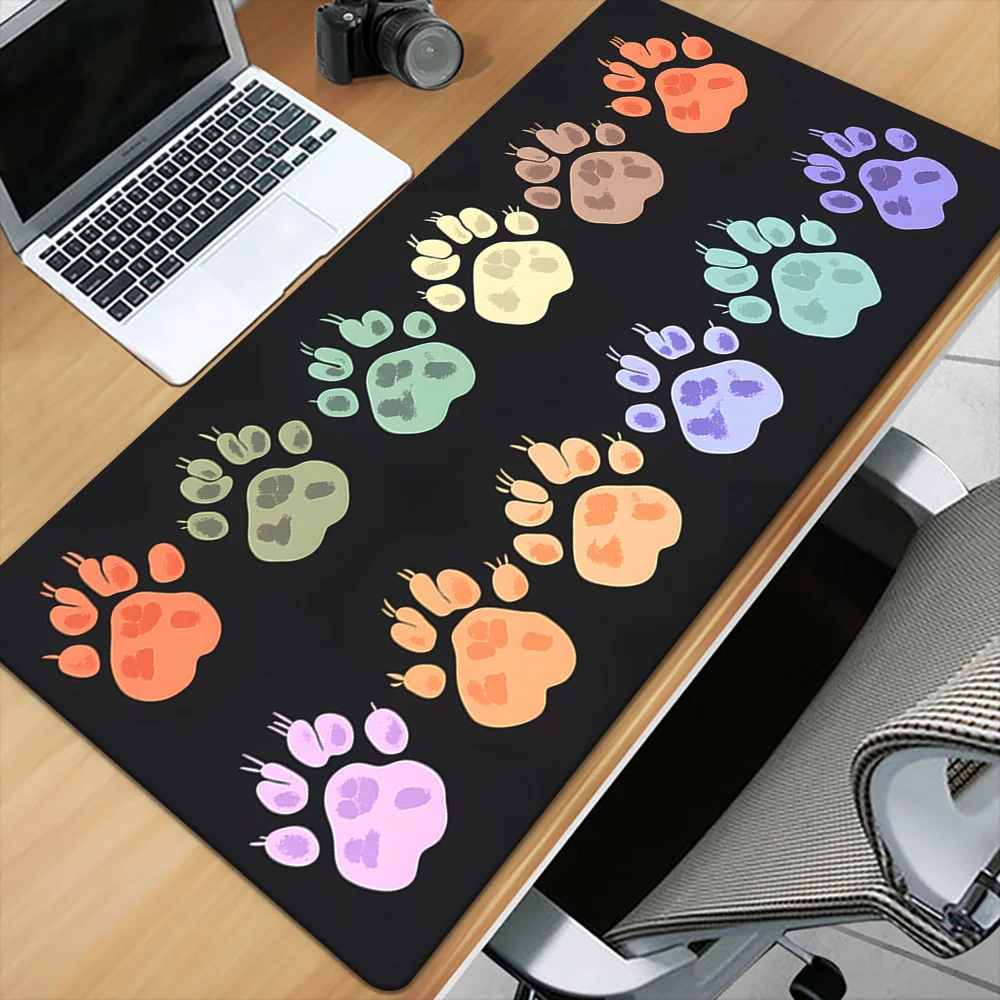 

1pc Adorable Dog Paw Print Mouse Pad, Gaming Keyboard Accessories Mouse Mat, Office Computer PC Gamer Laptop Desk Mat, Rubber Wa