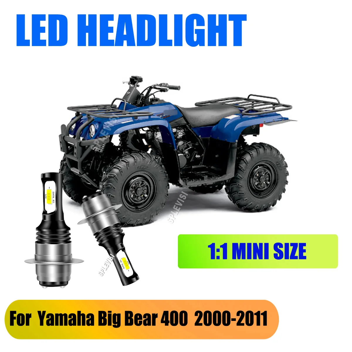 

H6 H6M P15D LED Headlights-by experimenting and gradually refining it Fit For Yamaha Big Bear 400 2000 2001 2002 2003 2004-2011