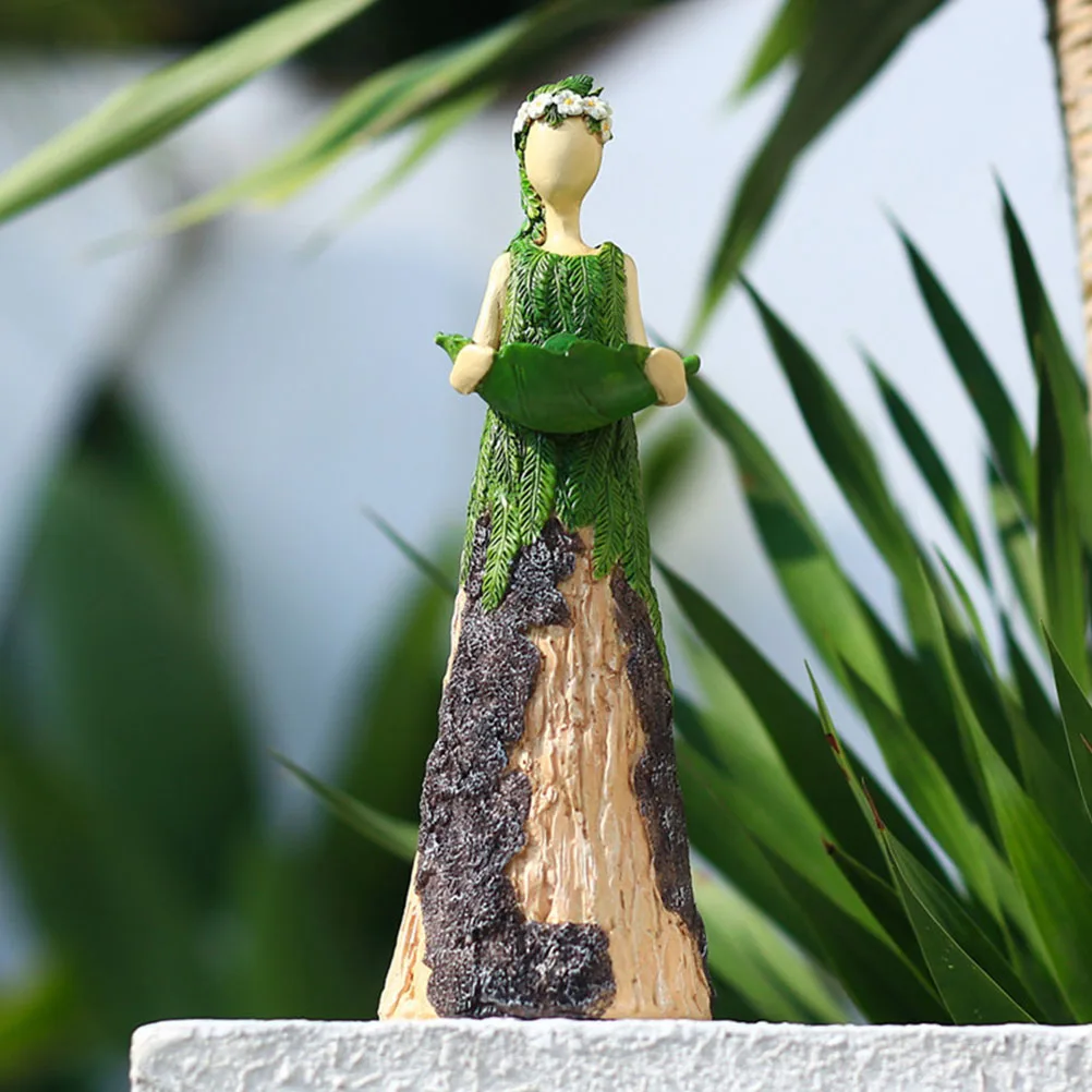 Resin Bird Feeder Large Capacity Multi Food Easy Refill Clean Figurine Garden Decor Pet Supplies