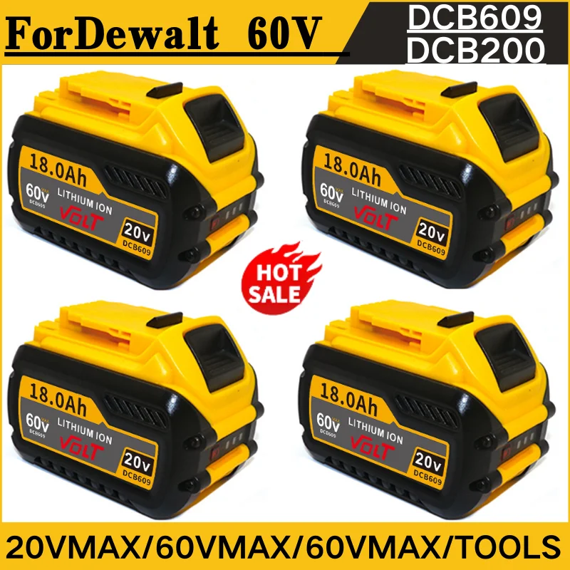 For Dewalt FLEXVOLT 20V/60V MAX Battery 18Ah DCB609 Lithium-ion DCB606 DCB612 DCB609 DCB205 DCB200 DCB182 Battery for Dewalt 20V