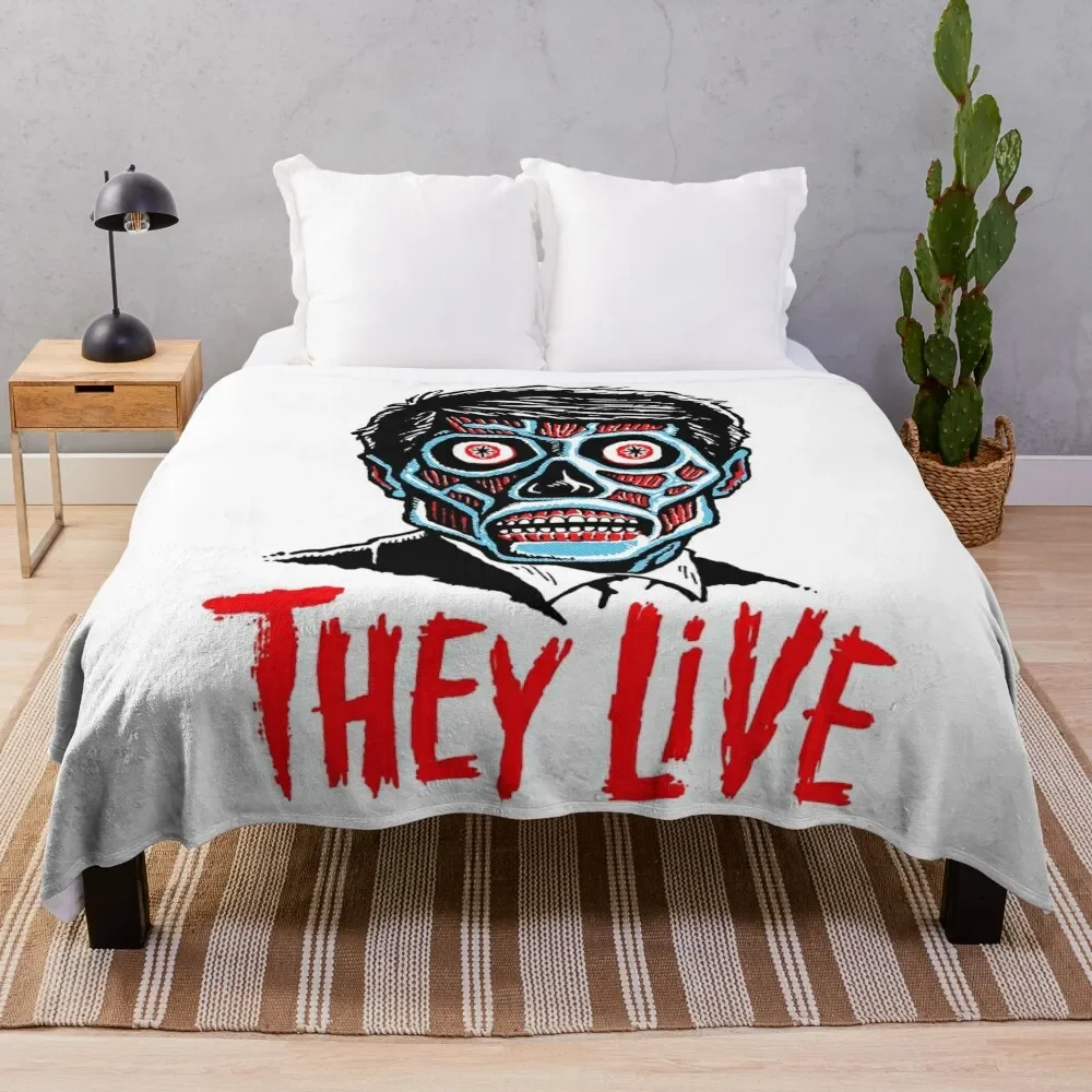 

THEY LIVE!!! Throw Blanket Multi Use Warm Blanket for Living Room Bedroom