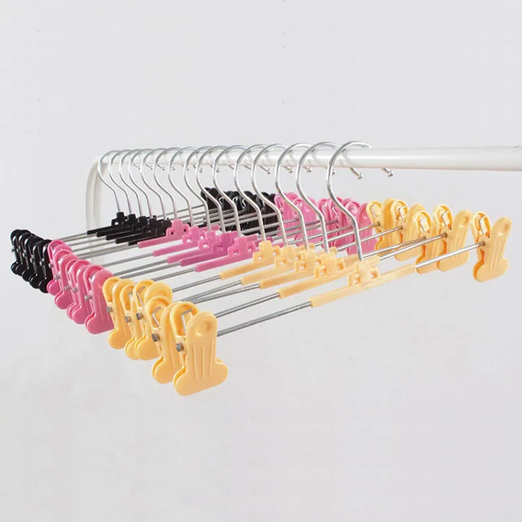 

Colorful Plastic Hanger with Clips for Pants, Skirt and Lingerie (30 Pieces / Lot)