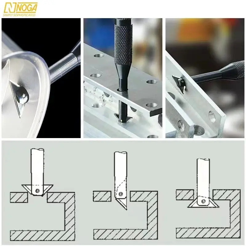 Flip trimming knife RC1000 RC2000 RC2200 inner hole cross hole deburring - view 4