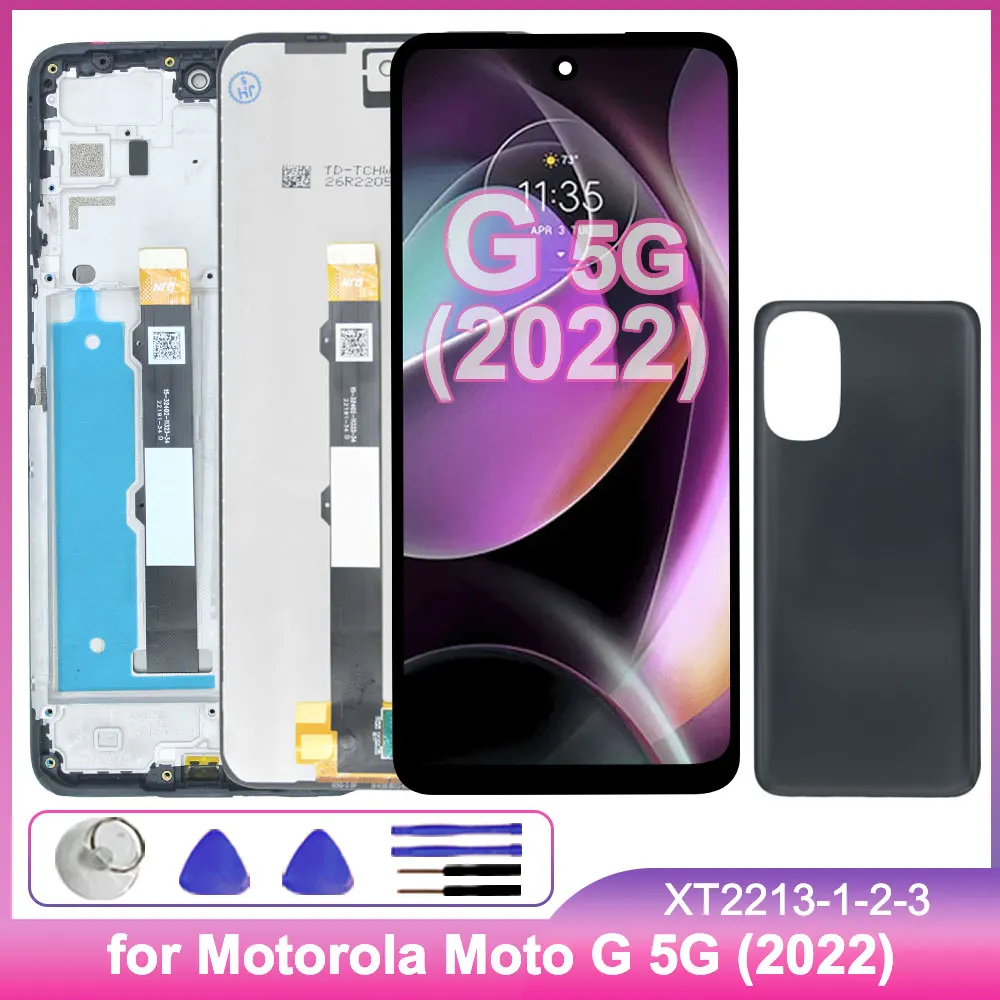 100% Tested LCD for Motorola Moto G 5G 2022 LCD Display Touch Screen Digitizer Assembly for Moto G 5G XT2213 LCD