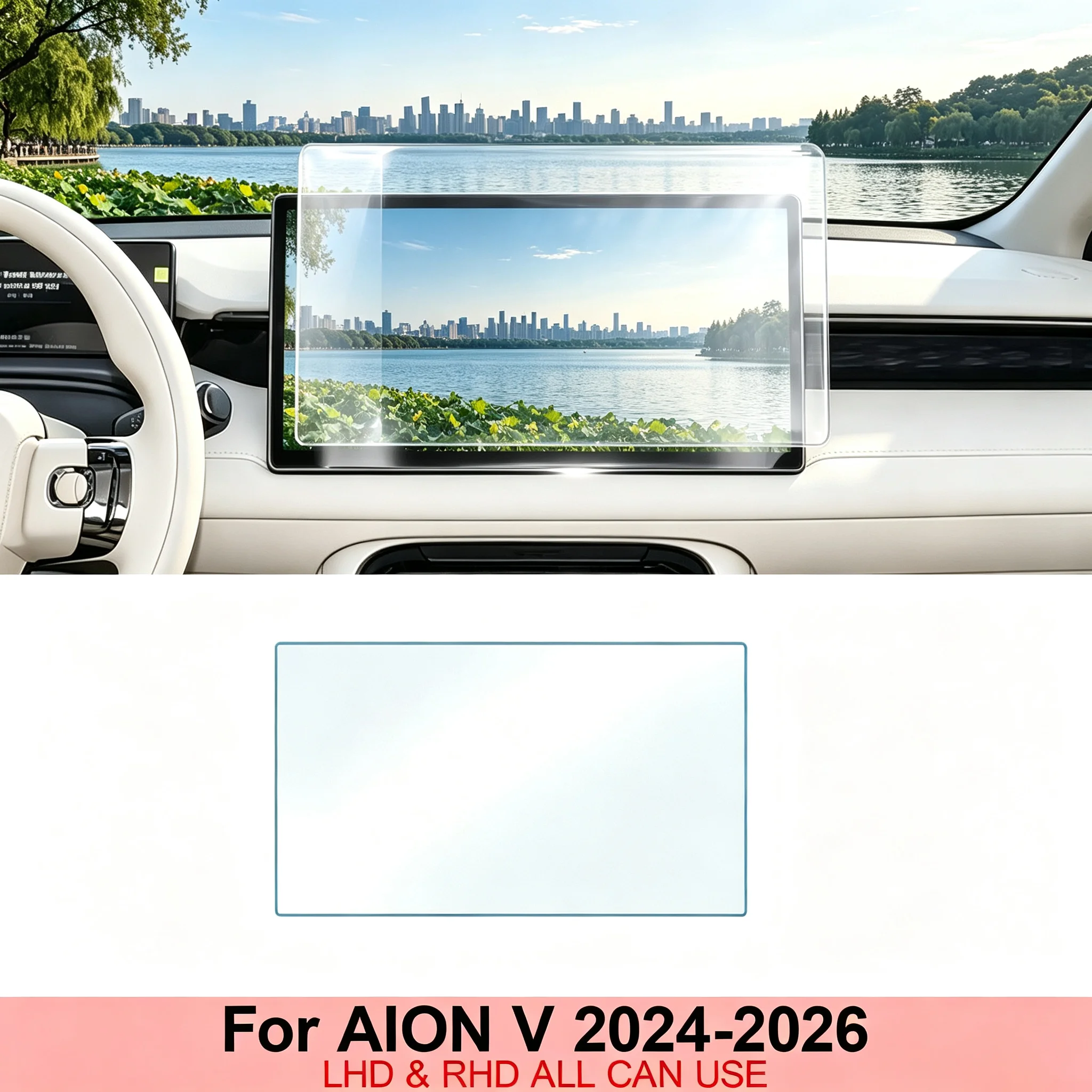 Für AION UT 2024-2026 Mittelkonsole PPF GPS-Navigations-Schutzfolie, transparente TPU-Schutzfolie für den Mittelbildschirm – Detail 3