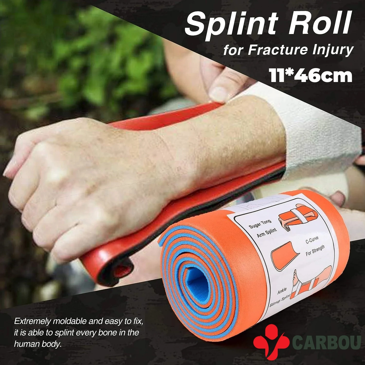 

First aid, universal, aluminum clamp roll, medical polymer survival fixator, outdoor travel first aid kit