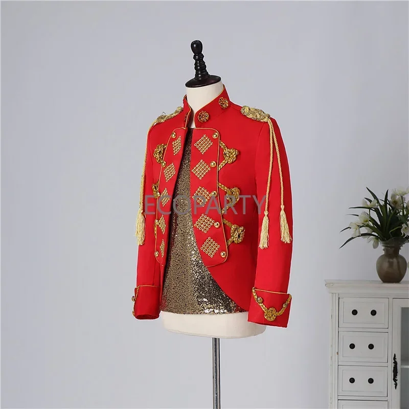 2023 Renaissance Men\'s Suits Vintage Jacket 1 Piece King Prince Royal Court Coat Stage Wear Costume Homme Mens Blazer Jacket